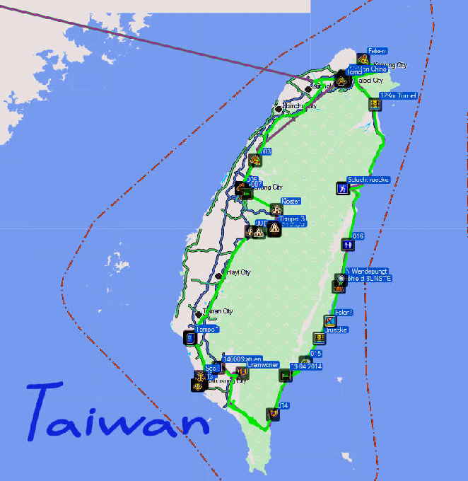 Taiwan Karte
